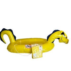 1980s La Choy Dragon Inflatable Raft Pool Float 78in NEW Unused Original Bag Kit